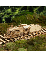 Robotime Rokr 3D Puzzle Movable Steam Train,Car,Jeep Assembly Toy Gift for Children Adult Wooden Model Building Block Kits