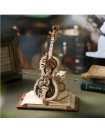 Robotime ROKR 3D Wooden Puzzle Magic Cello Mechanical Music Box Moveable Stem Funny Creative Toys for Child Girls AMK63