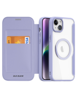 For iPhone 15 Plus DUX DUCIS Skin X Pro Series Magsafe Magnetic PC+TPU Phone Leather Case (Purple)