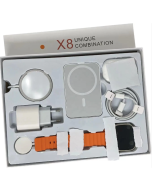 x8 unique combination ultra Smart watch + Power Bank Pack + Wireless Charger x8 combination Pods Cable