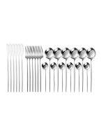 24-Piece Stainless Steel Cutlery Set, Serving for 6, Dinnerware Set, Mirror Polished, Dishwasher Safe
