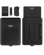 QIUMING Laptop Bag 15Inch Notebook Sleeve Slim Pouch with Mouse Storage and Cable Strap