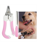 Pet toe stainless steel nail cutting file for cats and dogs 2 sets, size :L