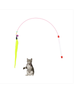 Steel wire cat-teasing stick with bell cat toy