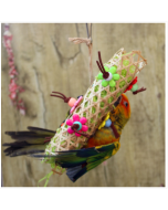 Creative parrot bird bamboo knitting chew drawing toy