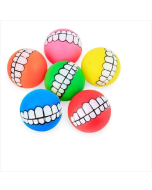 2 PCS teeth sound bite resistant dog toy Pet toy ball, size :9.0cm (color random)