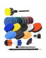 31 pieces/set electric drill brush Kitchen bathroom Wall cleaning set (yellow)