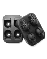 Bar Whiskey silicone ice cube mold, specification: 4 skull (black)