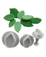 2 sets of cake rose leaf plunger fondant decoration process mold cutter (3 / set)