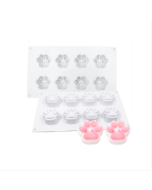 DIY Animal PAWS Candle drop glue cake Jelly pudding silicone mold, specifications: 8 cat PAWS