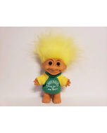 Fluorescent Yellow Hair Mini PVC Vintage Trolls Doll