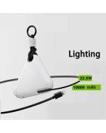 FANASDREAMS 2024 new tape measure power bank 10000 mAh large capacity fast charging with built-in wire retractable wire portable mobile power supply suitable for Apple / xiaomi / huawei / onplus ect.-Type C-Grey-With pattern