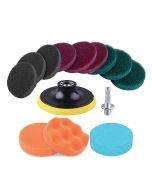 13 piece set of 4-inch sponge cleaning cloth, floor, wall, window, glass cleaning and descaling, electric drill brush head set