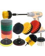 20 piece set of floor, wall, window glass cleaning and descaling electric drill brush head set