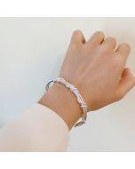 925 Sterling Silver Retro Open Bracelet Handpiece8