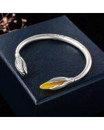 925 Sterling Silver Retro Open Bracelet Handpiece37