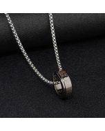 Hip Hop Versatile Thick Ring Pendant Long Men's and Women's Pendant Instagram Style Women's Bounce Di Personalized Sweater Chain 70cm