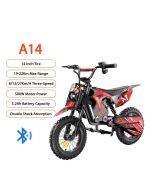 iScooter A14 Kids E-Motorcycle 500W Motor 36V5.2Ah Battery 22km Range 3 Speeds Rear Drive Shock Absorbers for Outdoor Riding