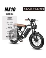 MAXTURN MX10 Adult Electric Bike 500W Motor 25 Km/h Speed 80 Km Range 48V/13.5Ah Battery 20×4-inch Tires E-bike