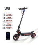 iScooter W8 9.3 Inch Electric Scooter 48V 14Ah 750W Motor 30-40km Max Range 40km/h Max speed Dual Suspension E Scooters With App