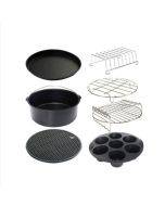 9-inch 7-piece baking basket grill and pizza pan for 5.3-6.8qt air fryer