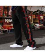 Men's Sweatpants Joggers Trousers Drawstring Elastic Waist Straight Leg Plaid Patchwork Comfort Breathable Christmas Xmas Daily Sports Fashion-1