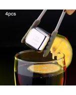 4 PCS Stainless Steel Chilling Reusable Ice Cubes for Whiskey, Vodka, Liqueurs