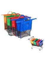 4 sets of supermarket handcart non-woven hand-held environmentally friendly shopping bags