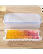 Small Square Ice Mold Trays Multi-layer Mold with Cover Ice Storage Box, 2 Layers