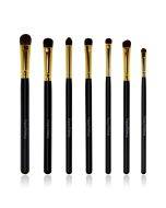 HappyMakeup 7 pieces makeup brushes, eye shadow brushes, makeup tools set (black gold)