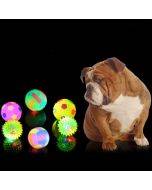 Dog Toy Balls for Pets Color Pet Flashing Ball Glowing Elastic Ball Dog Toy Ball Rubber Acoustic Mimo Bite Toys , Small Size,Random Color Shape Delivery