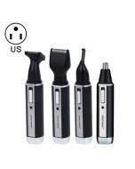SPORTSMAN Electric Nose Hair Trimmer, Shaving, Sideburns, and Eyebrows 4-in-1 Multi-Function Kit, US Standard (Color: Black, 110V)
