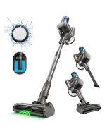 MOOSOO TD1-Mate Cordless Vacuum Cleaner, 33kPa Suction, LED Display, 45min Runtime, 420W Brushless Motor, Green Light, for Hardwood Floor Carpet Pet Hair