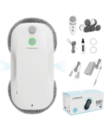 Tosima W5 Window Cleaning Robot, 6400Pa Max Adaptive Suction, Auto-Spray Smart Window Cleaner with Triple Safety System, Intelligent Navigation, Remote Control, for All Smooth Surfaces