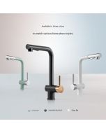 HIGOLD P-Series Pull-Out Kitchen Faucet – 304 Stainless Steel, Hot/Cold Swivel & Extendable, Anti-Splash Design