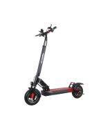 KugooKirin M4 Folding Electric Off Road Scooter 10 Inch Pneumatic Tires 500W Brushless 10Ah Battery Motor 3 Speed Modes Dual Disc Brake Max Speed 45KM/h LED Display 45KM Long Range with Seat - Black