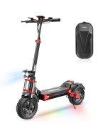 IScooter iX8 Electric Scooter 20Ah 48V 1200W*2 Dual Motor 12in Folding Moped Electric Scooter 65-70KM Mileage Electric Scooter Max Load 150Kg - Black