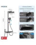Moen Starship Shower Set with Piano Keys, Large Platform, Storage Gun, Gray Bathroom Home Shower Set
