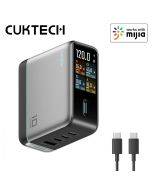 CUKTECH 10 Ultra GaN Digital Display Multi-Port Charger 120W, compatible with Apple, Xiaomi, Huawei, Samsung 17 Pro, and integrated with Mi Home App