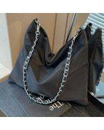 L0121 Jiomay Women Pu Leather Tote Bags 2023 Chain Purses And Handbags Female Shopper Black Casual Large Capacity Shoulder Bag