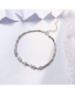 Imitation bamboo leaf S925 sterling silver bracelet