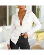 Women's shirt loose cardigan with long sleeves