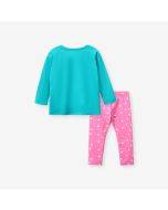 Little maven girls' long-sleeved suit autumn children's embroidery cotton suit European and American style cute girl's suit