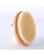 Wooden Oval Bristle Brush Beech Wood Dry Skin Body Brush Boar Bristles Cleaning Bath Brush