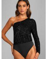 One-shoulder bodysuit