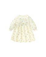 Little maven girl's dress pure cotton children's long-sleeved sweater dress European and American autumn children's dress princess dress