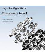 Kemei KM-1525 Razor Electric 8-head LED LCD Digital Display Whole Body Washing Bald Artifact Razor