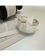 S925 sterling silver wide face fashion bracelet