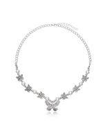 Vintage butterfly pendant necklace clavicle chain