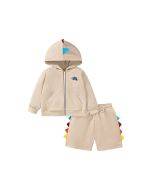 Little maven boy's sweater suit autumn long-sleeved hooded pullover children's suit pure cotton two-piece set